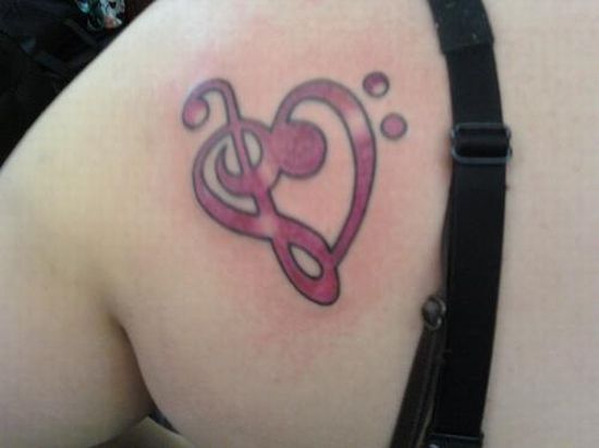music symbol tattoo. the best tattoo art: Aquarius