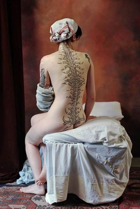 back spine tattoo